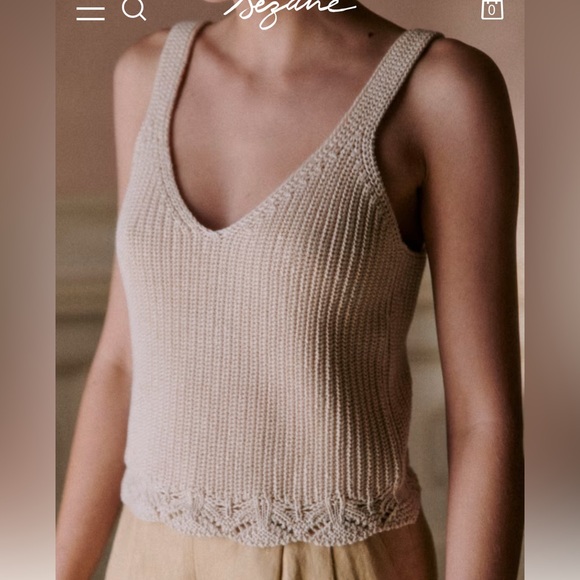 Sézane Saul Jumper Cream Knit Sweater Top in Size S *Like New* - Picture 1 of 11